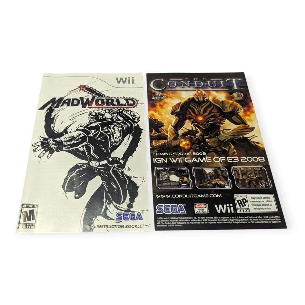 MadWorld Nintendo Wii SEGA Action Game CIB Complete with Manual PlatinumGames